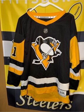 NHL Hockey Pittsburgh Penguins Evgeni Malkin #71 Jersey Youth Boys Size L/XL Use